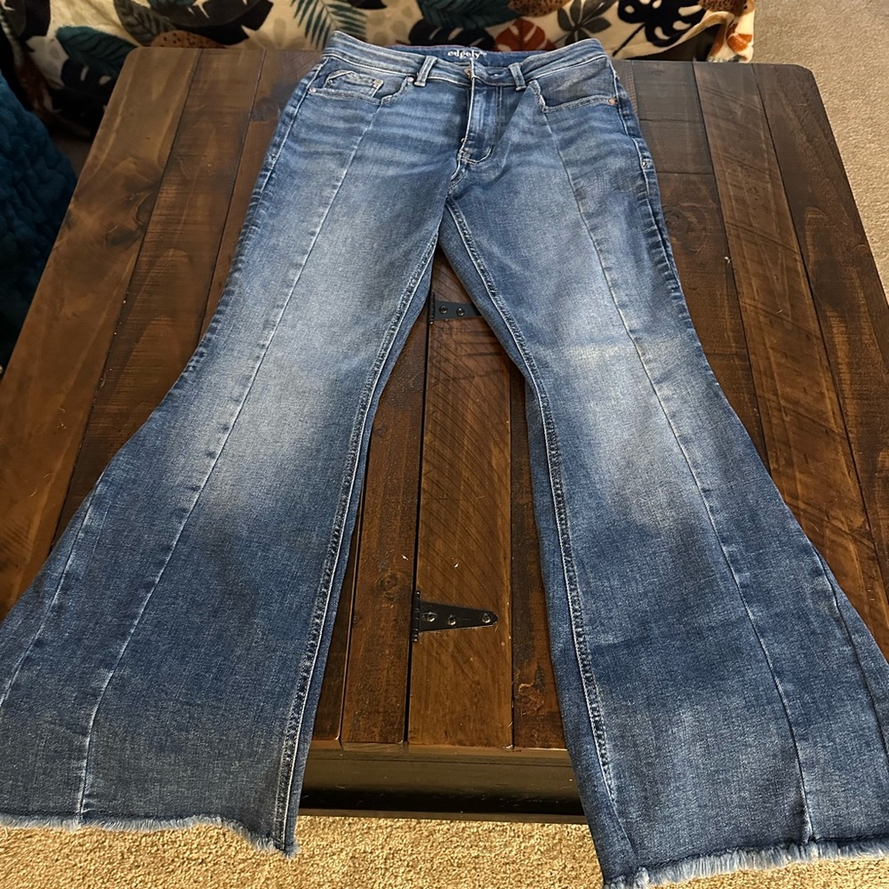 High rise flare jean